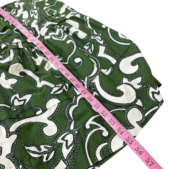 BY ANTHROPOLOGIE The Somerset Dark Green Printed Maxi Dress M - Picture 12 of 12